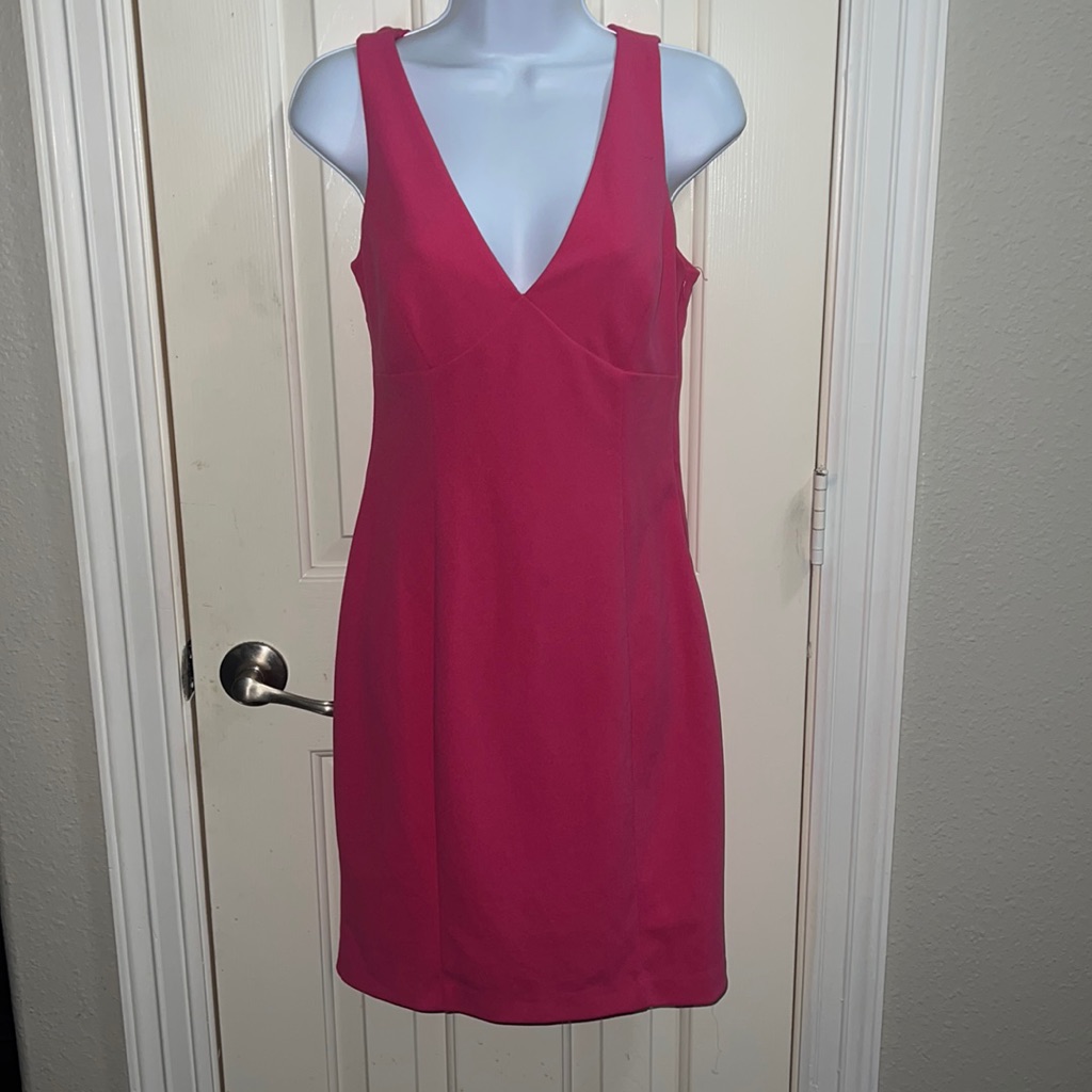 Vince Camuto Beautiful Twist Back Pink Lined Dress